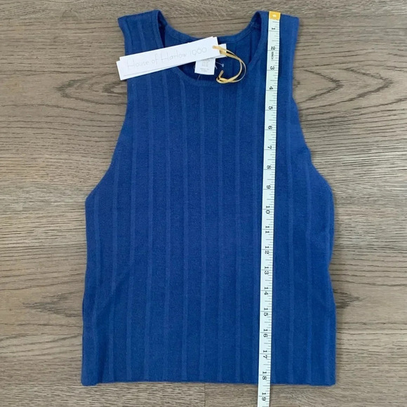 House of Harlow 1960 Ribbed Knit Two Piece Pant Set - Size M - Blue - NWT - Picture 8 of 12